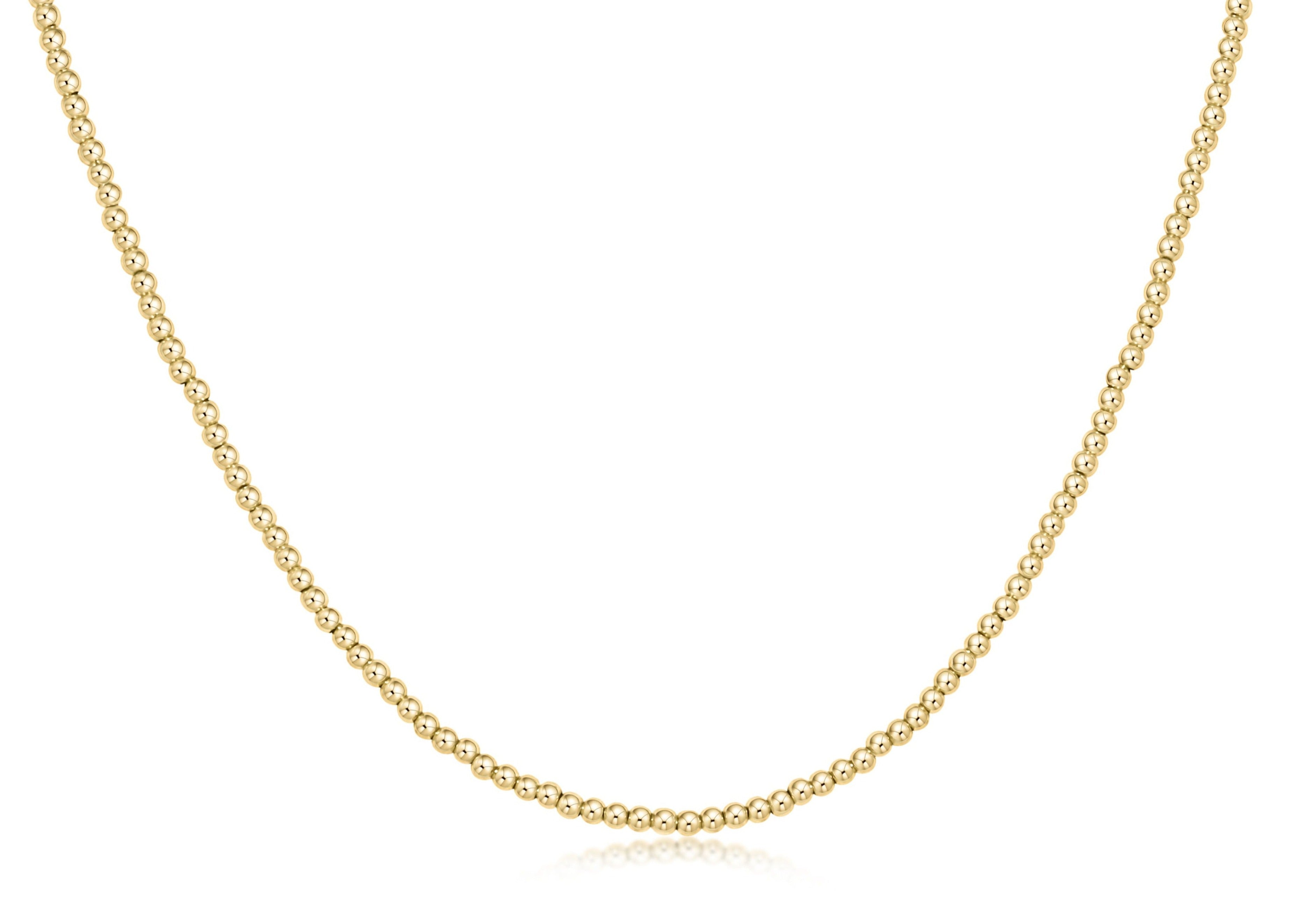 Classic Gold Bead Choker - 15"