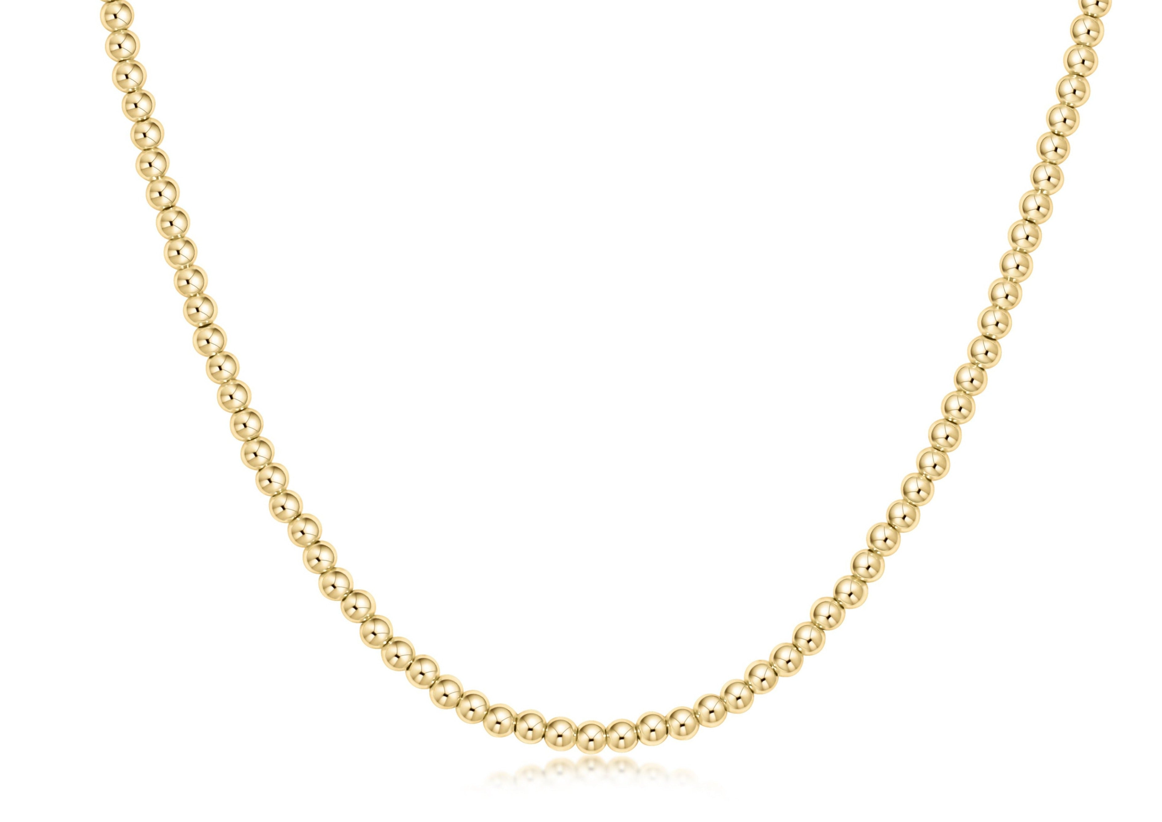 Classic Gold Bead Choker - 15"