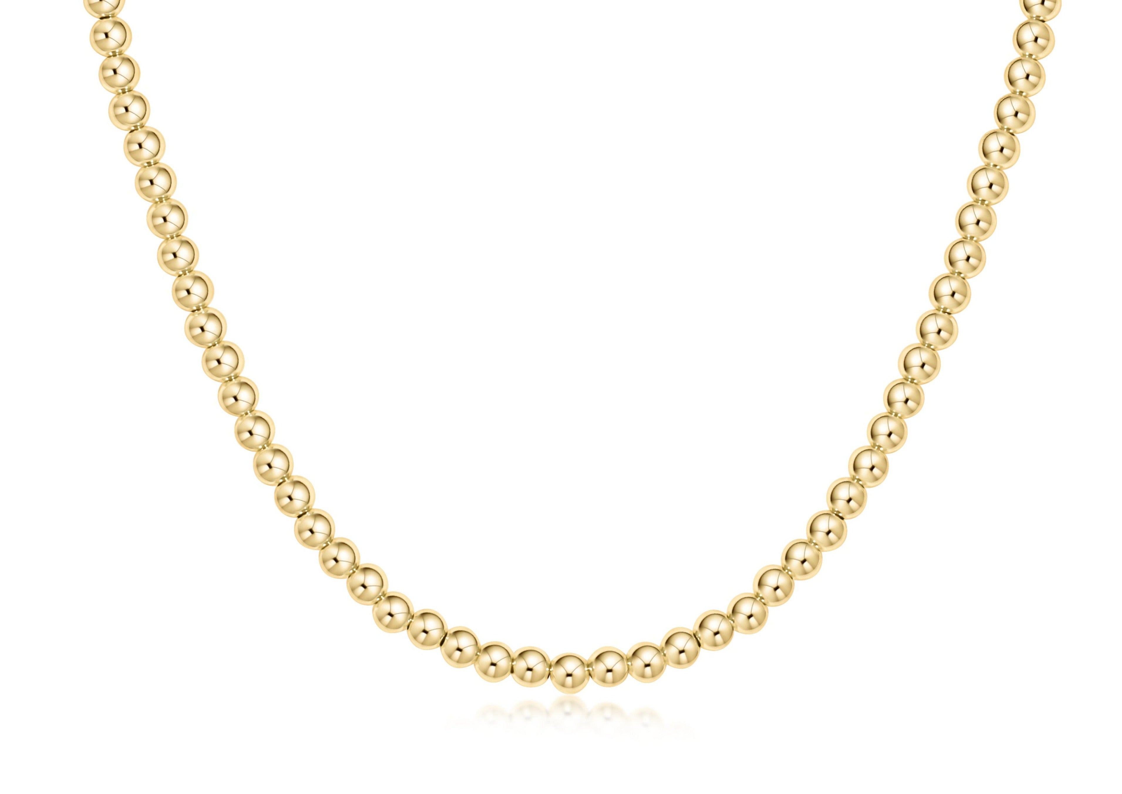 Choker Classic Gold 4mm Bead Necklace