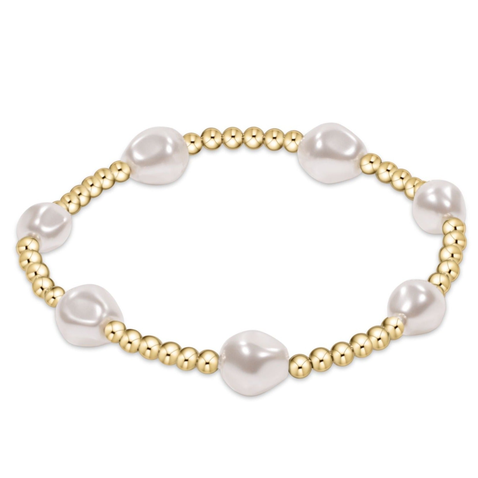 Pearl Admire Gold Bead Bracelet