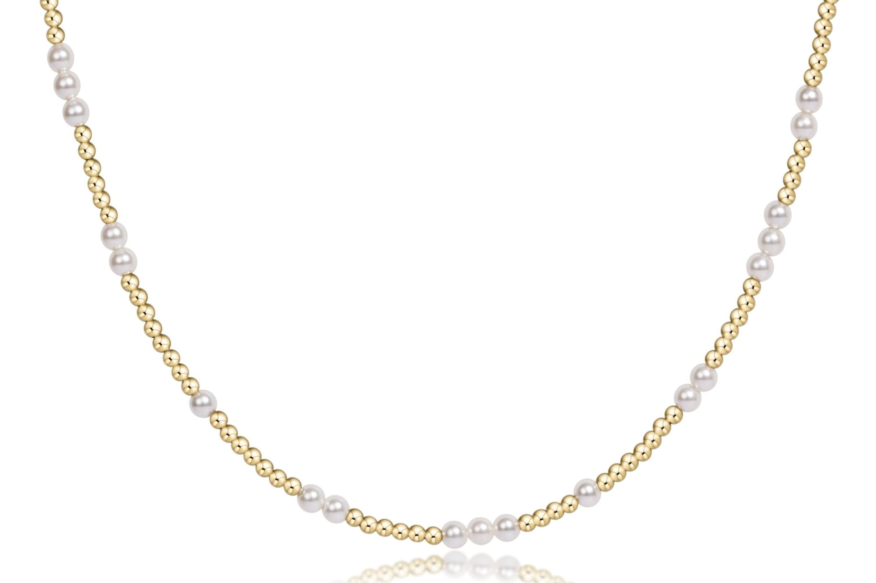 Hope Unwritten Beaded Choker Pearl - 15"