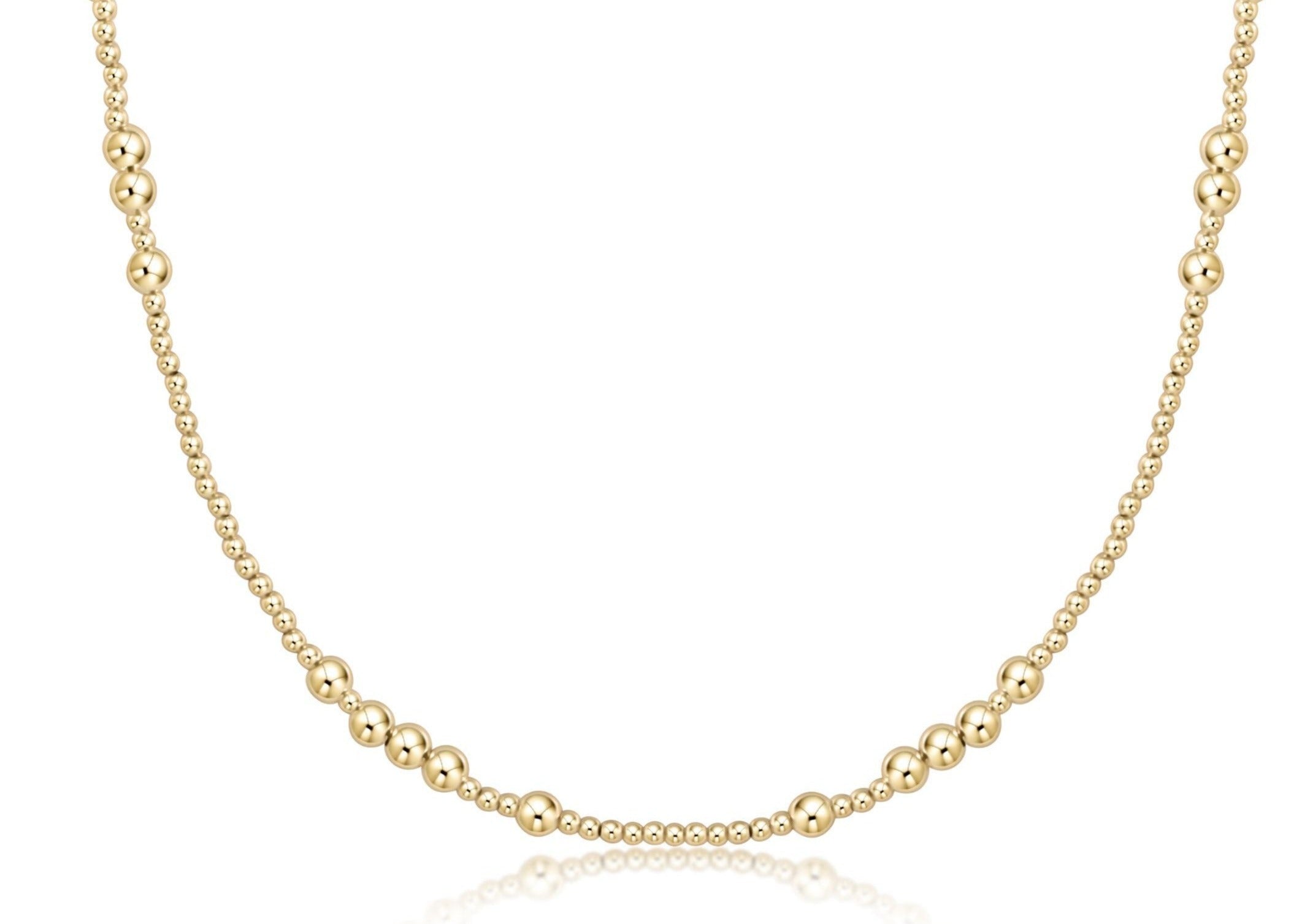 Choker 4mm Gold Hope Unwritten Bead Necklace