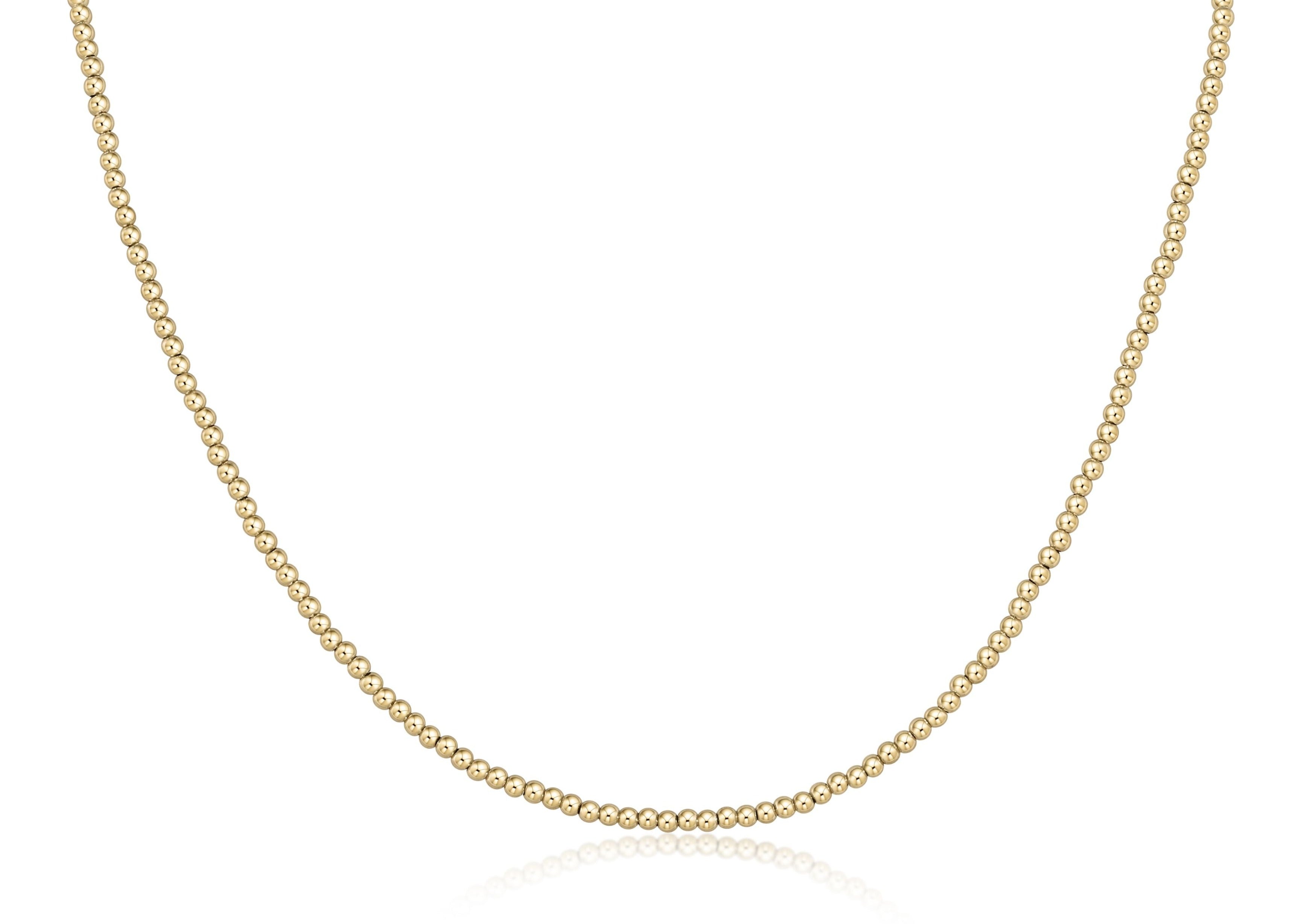Classic Gold Bead Choker - 15"