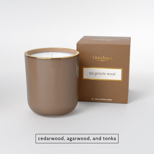 Sui Generis Wood Glass Candle