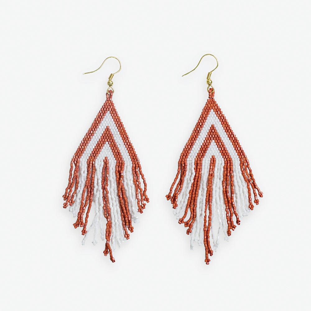 Haley Stacked Triangle Fringe Earrings