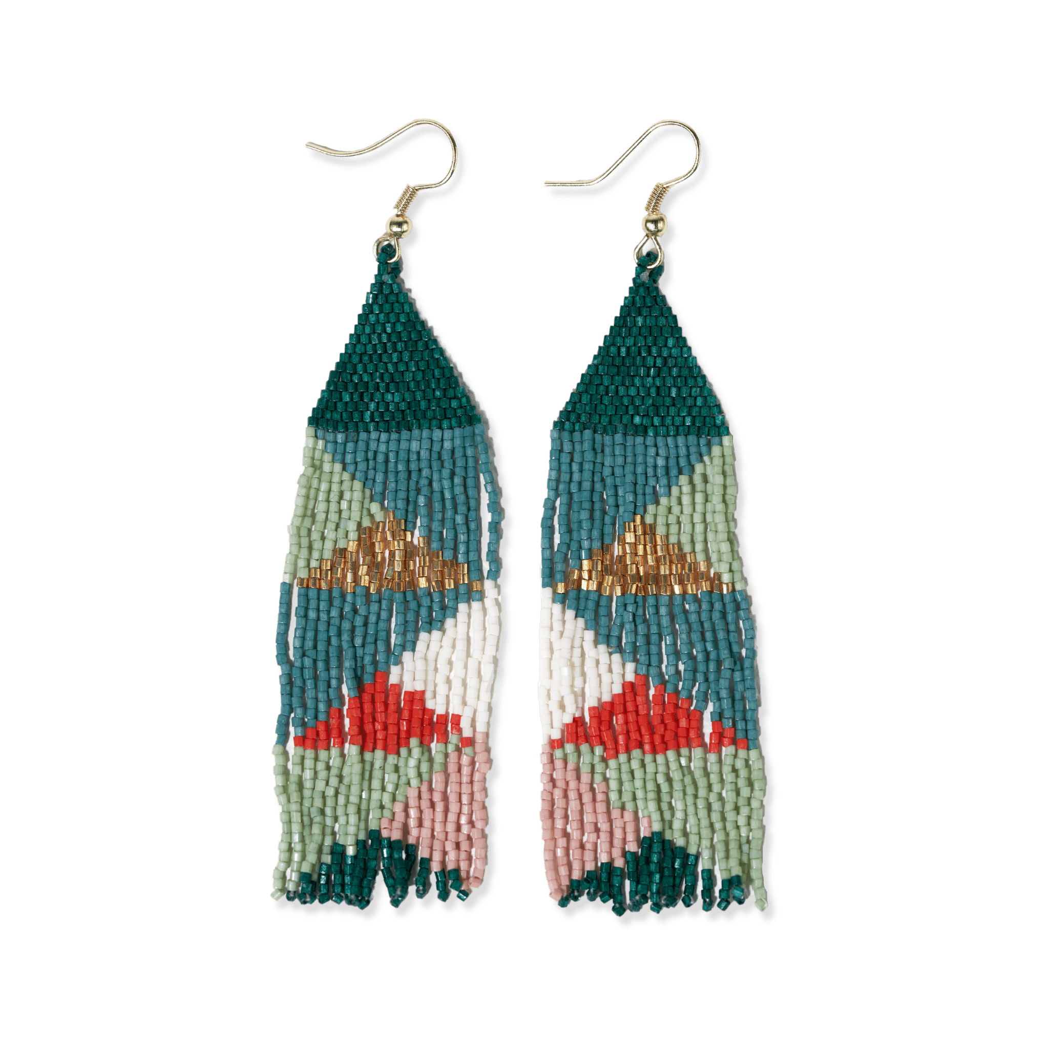Brittany Mixed Triangle Fringe Earrings