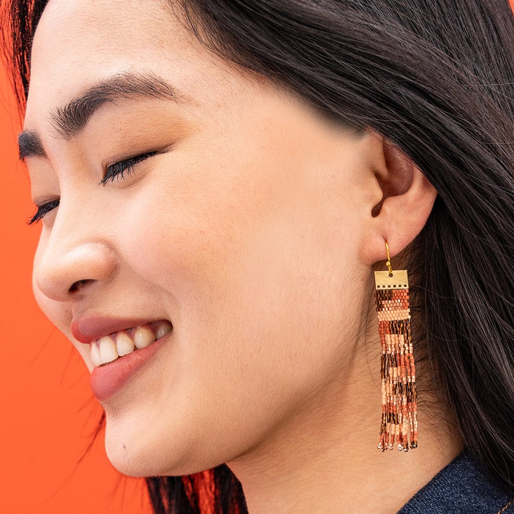 Ada Color Block Luxe Fringe Earring