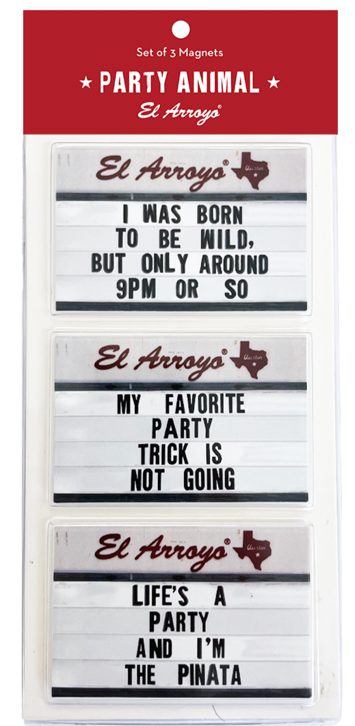 Party Animal El Arroyo Magnet Set