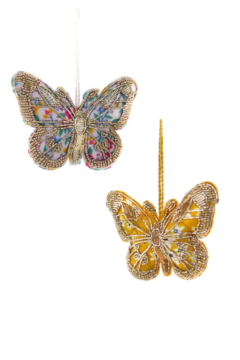 Tinsel Papillion Ornament