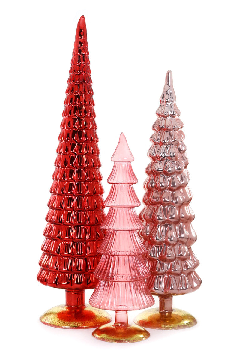 Red Hues Glass Trees