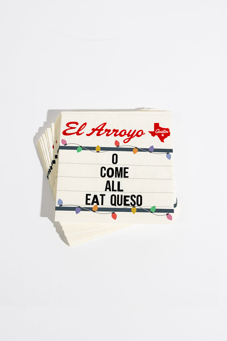 Eat Queso Cocktail Napkins