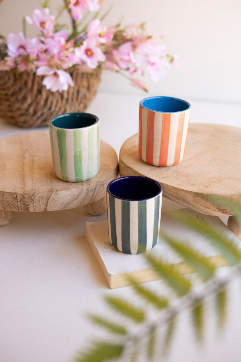 Striped Ceramic Cup