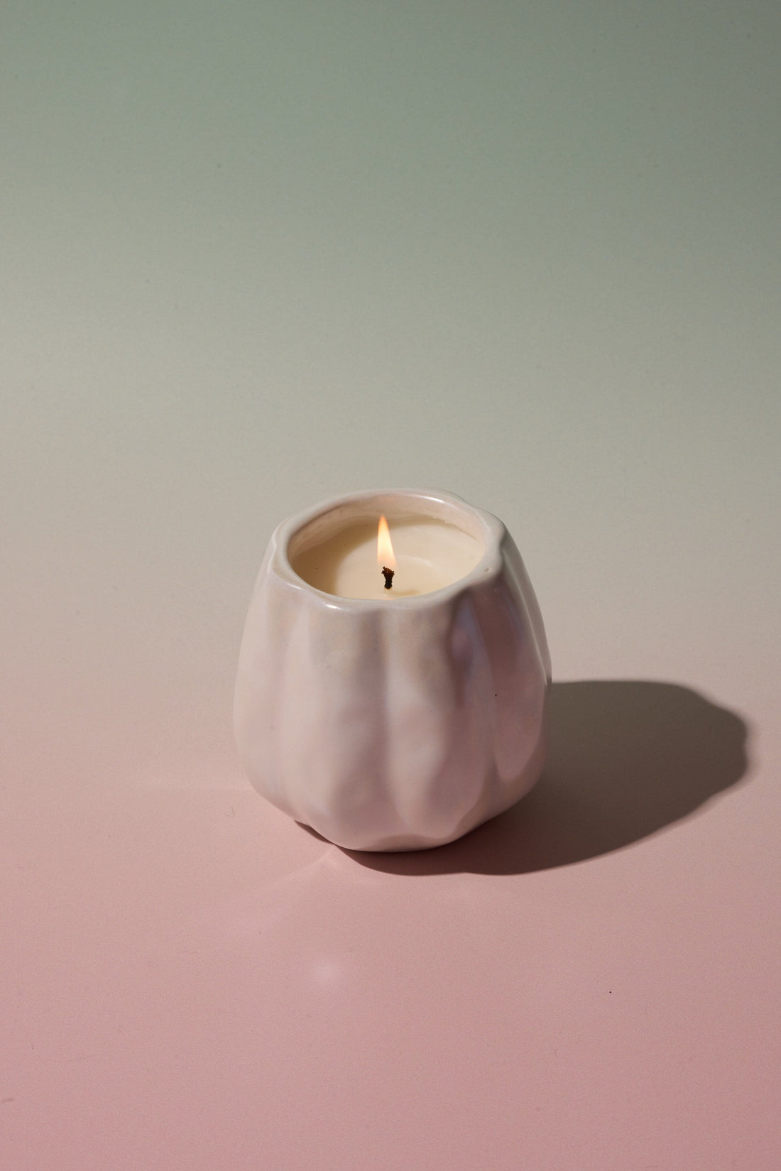 Flaming Pumpkin White Candle
