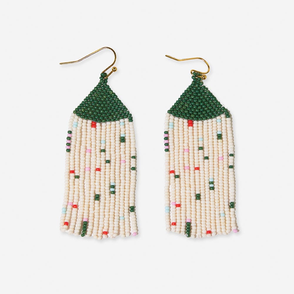 Agnes Confetti Beaded Fringe Earrings