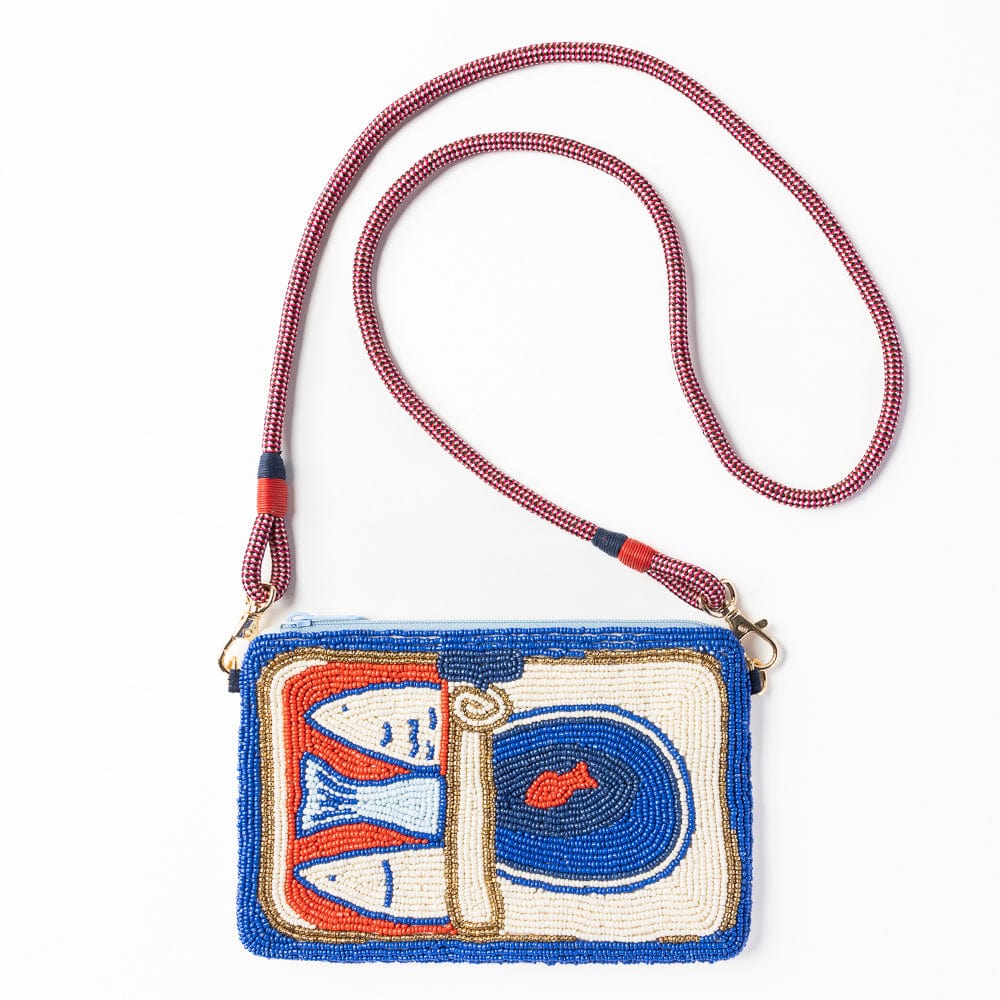 Leila Sardine Beaded Clutch