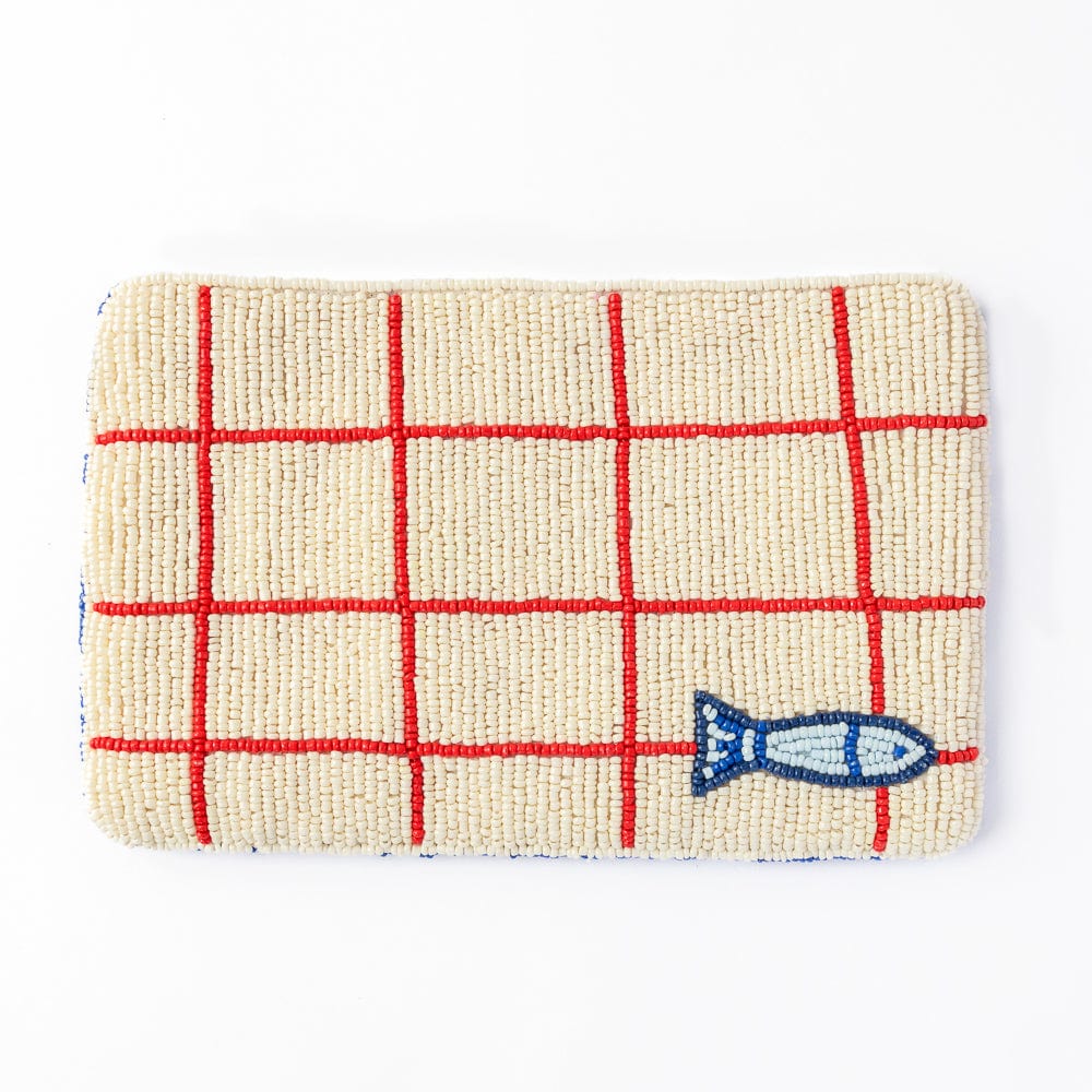 Leila Sardine Beaded Clutch