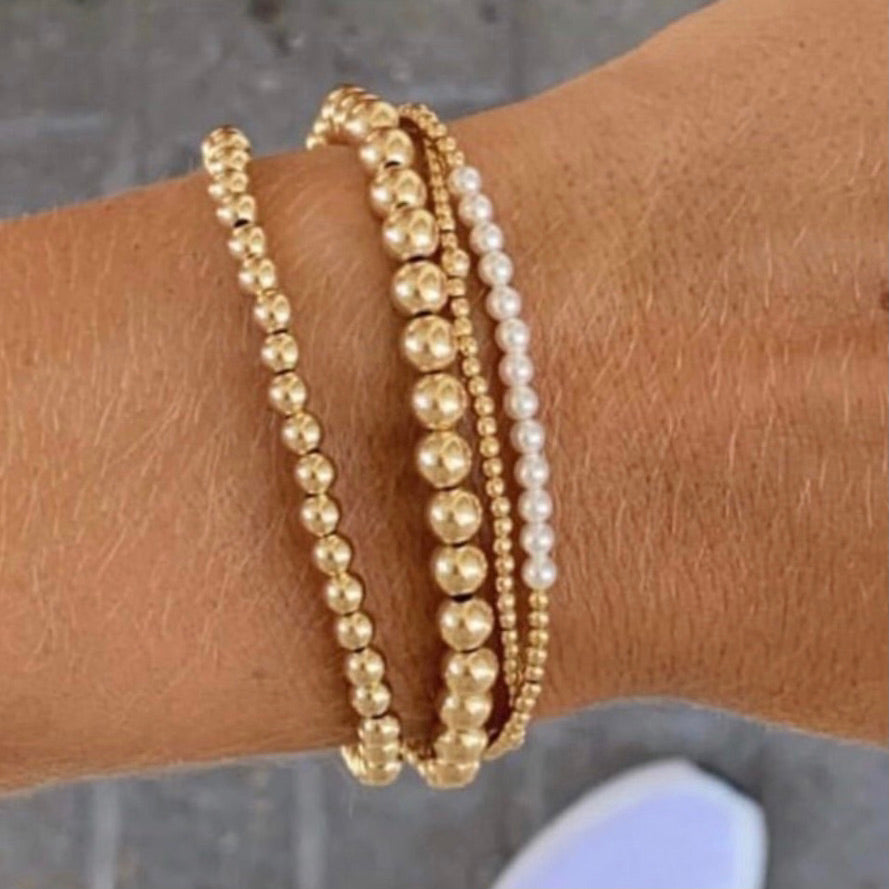 Pearl Gold Bliss Bead Bracelet