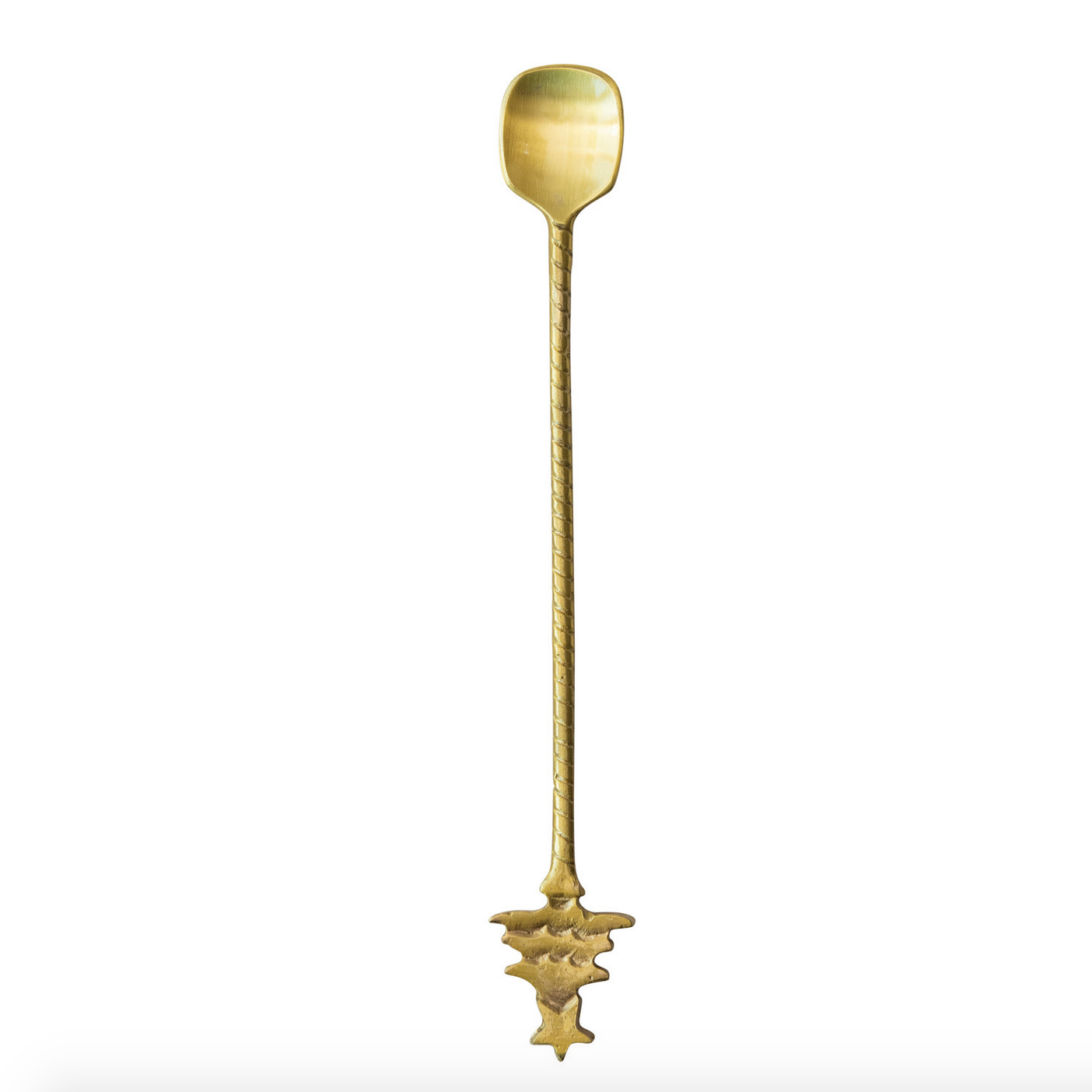 Tree Handle Brass Cocktail Spoon