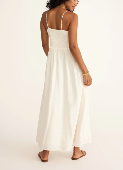 Bayside Linen Maxi - White