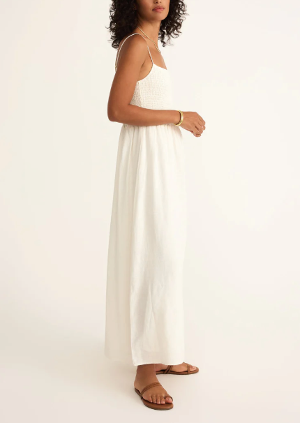 Bayside Linen Maxi - White