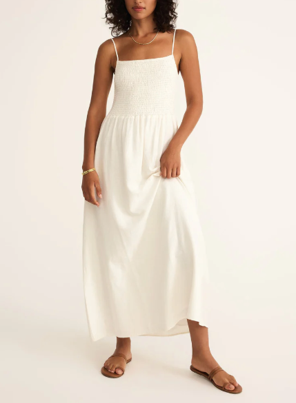 Bayside Linen Maxi - White