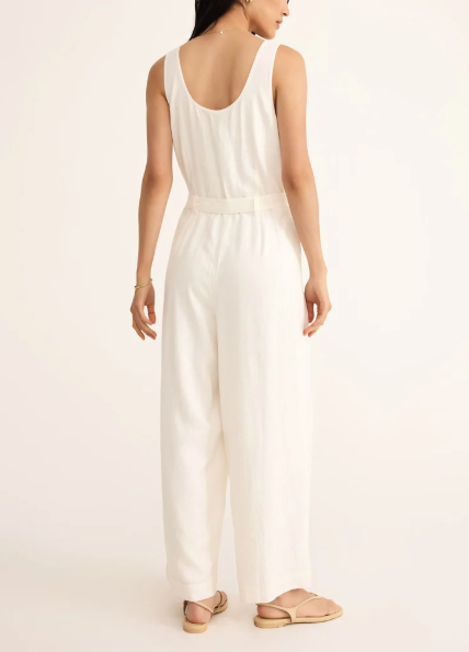 Adler Linen Jumpsuit - White