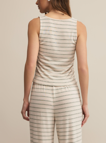 Lana Stripe Tank - Hunter Green