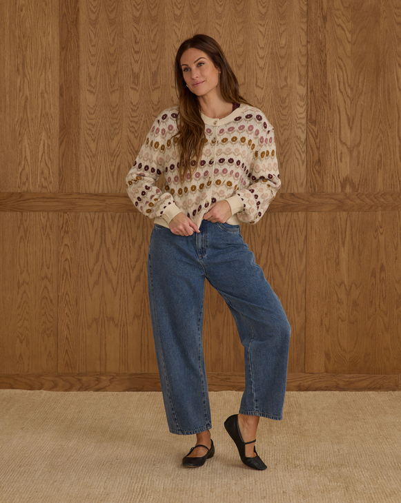 Cheyenne Cardigan - Floral Jacquard