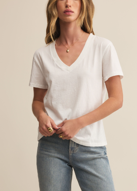 Weekdays V-Neck Tee - White