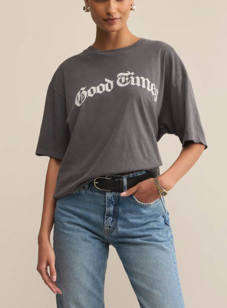 Good Times City Tee - Charcoal Moon