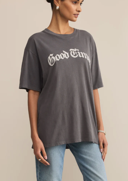 Good Times City Tee - Charcoal Moon