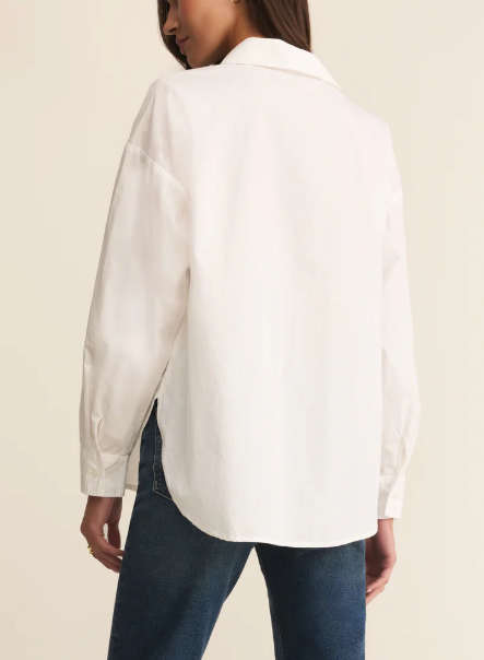 Elevated Poplin Shirt - White