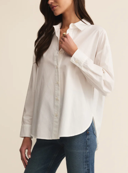 Elevated Poplin Shirt - White