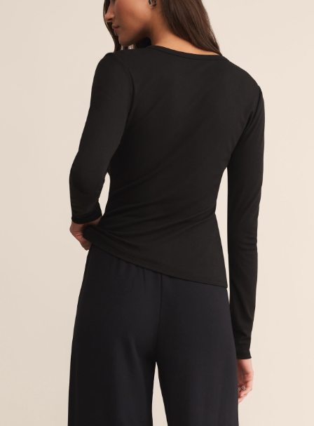 Second Skin Long Sleeve Crew - Black