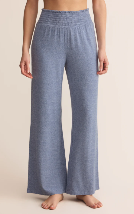 Dawn Smocked Pant - Blue Velvet