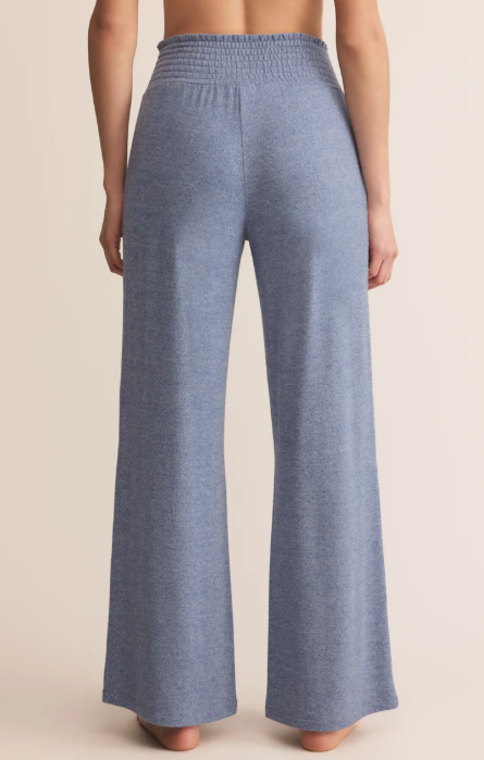 Dawn Smocked Pant - Blue Velvet