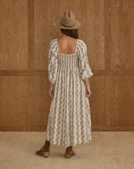 Della Dress - Green Vines
