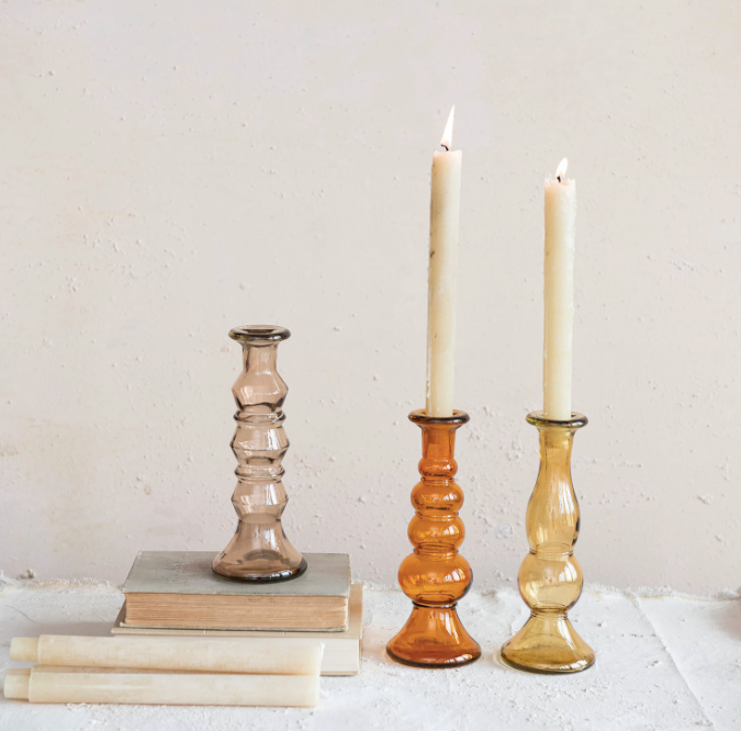 Recycled Glass Taper Holder