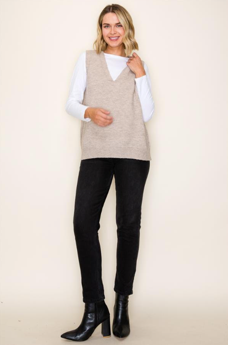 True Taupe Sweater Vest