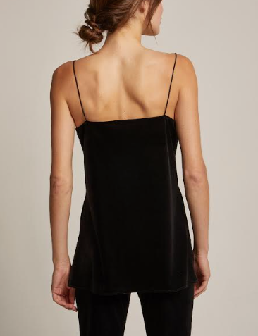 Sahar Velvet Cami Top with Side Slits