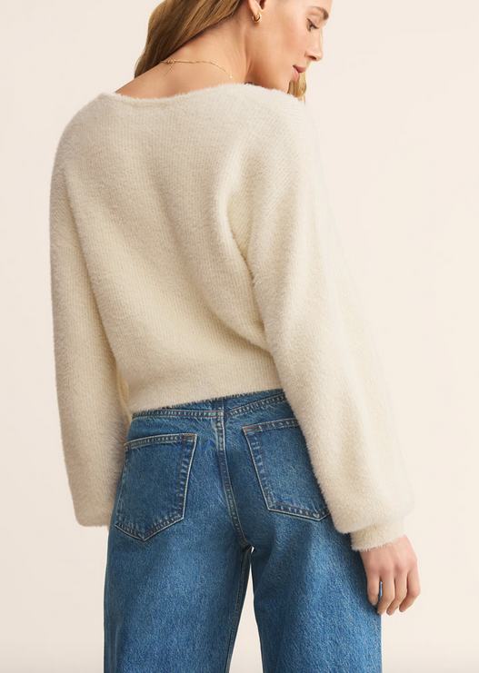 Sadira Fluffy Cardigan - Warm White