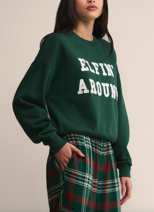 Festive Holiday Sweatshirt - Mistletoe