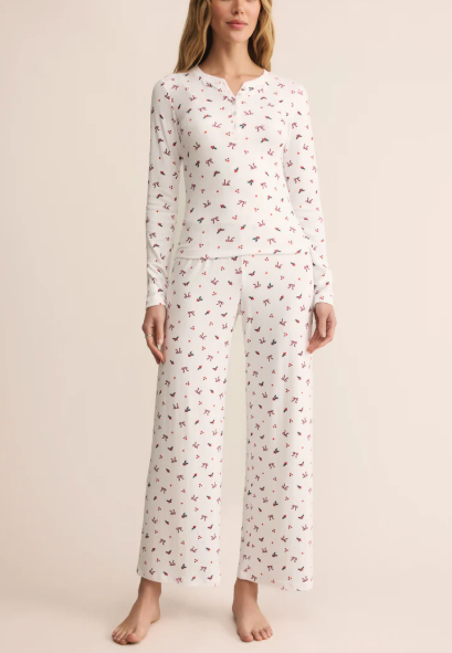 Holly Pointelle Long Sleeve Top - White