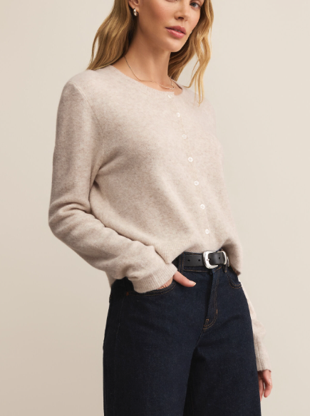 Medina Cardigan - Light Oatmeal Heather