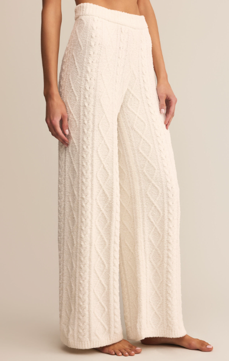 Gemma Cable Pant - Vanilla Ice