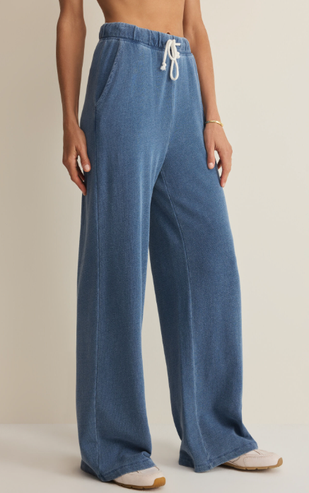 Hunter Knit Denim Pant - Calypso Blue Indigo