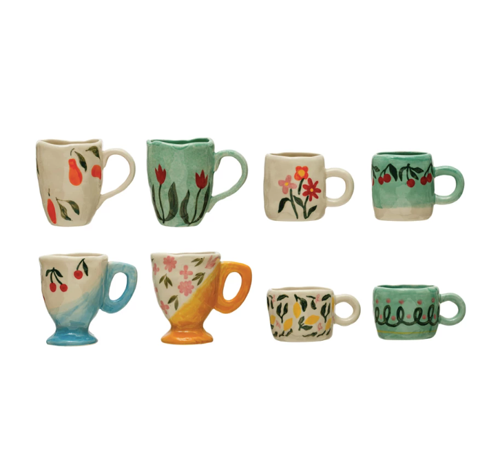 Floral Painted Espresso Mug