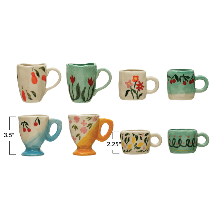 Floral Painted Espresso Mug