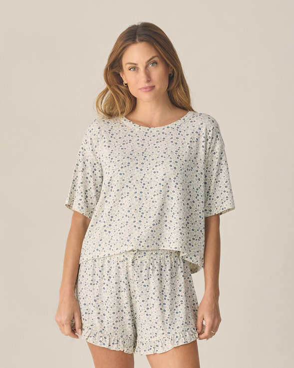 Mosie Set - Blue Ditsy