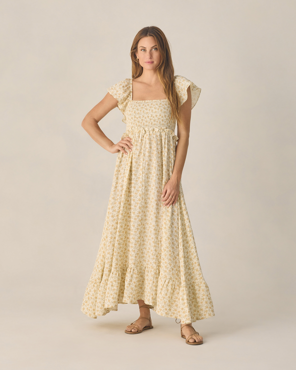 Francesca Dress - Yellow Floral